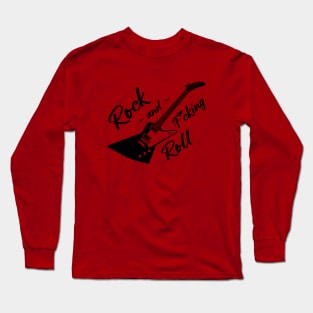 Rock and f*cking roll electric guitar art Long Sleeve T-Shirt